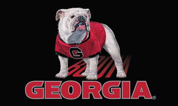 Georgia Bulldogs Boom Mascot Flag
