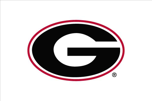 UGA 4'x6' Oval G House Flag - White