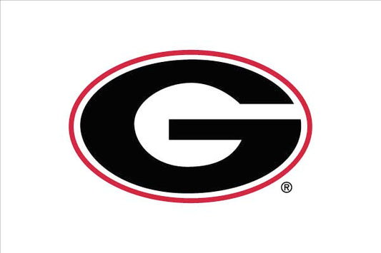 UGA 4'x6' Oval G House Flag - White