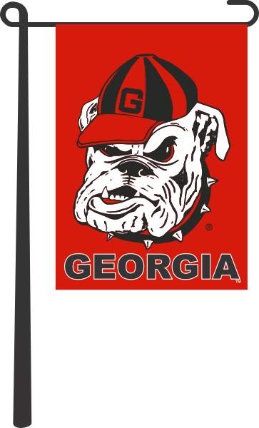 UGA 13"x18" Garden Banner Flag - Old Bulldog Head