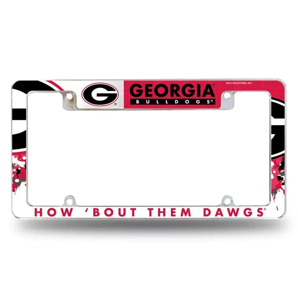 UGA Chrome License Plate Frame
