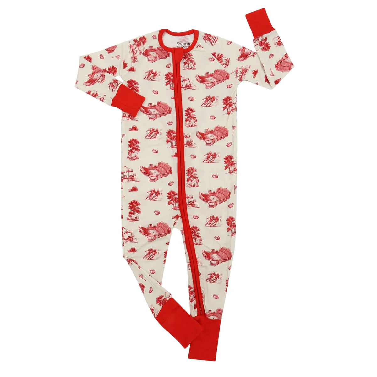 Bulldog Toile Double Zipper Bamboo Sleeper