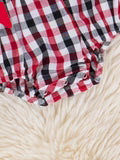 Georgia Smocked Gingham Bubble Romper