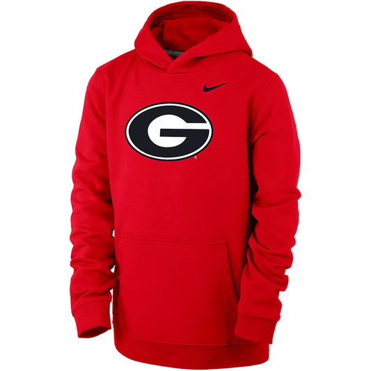 Georgia Nike Youth Club Fleece Hoodie