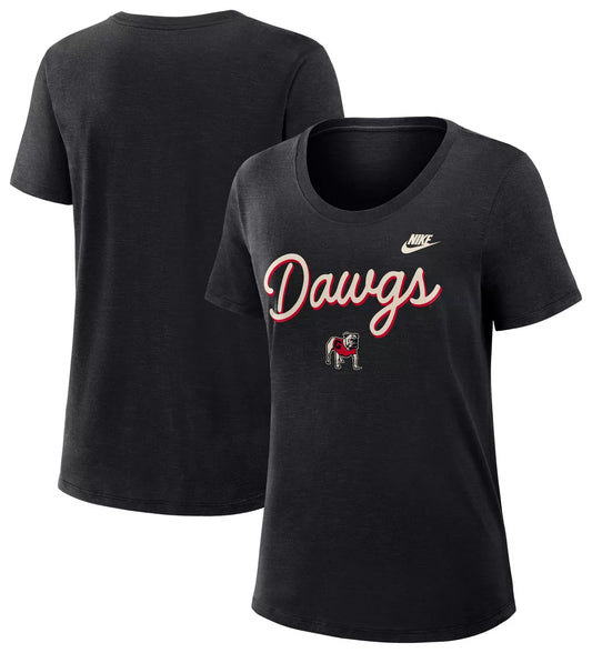 UGA Nike Ladies Legacy Slub Short Sleeve T-Shirt