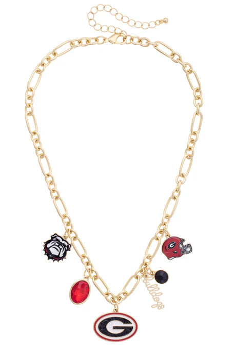 Georgia Bulldogs Gameday Charm Necklace