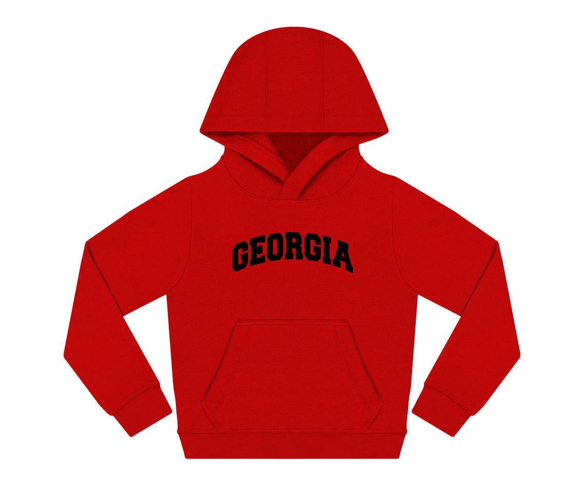 Red Georgia Kangaroo Pocket Hoodie Youth
