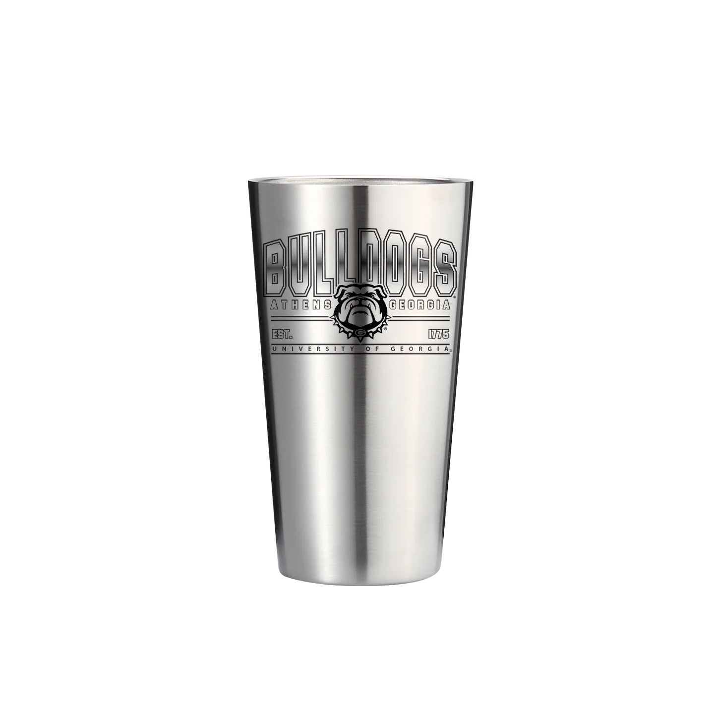 Georgia 16oz Laser Etched Stainless Pint
