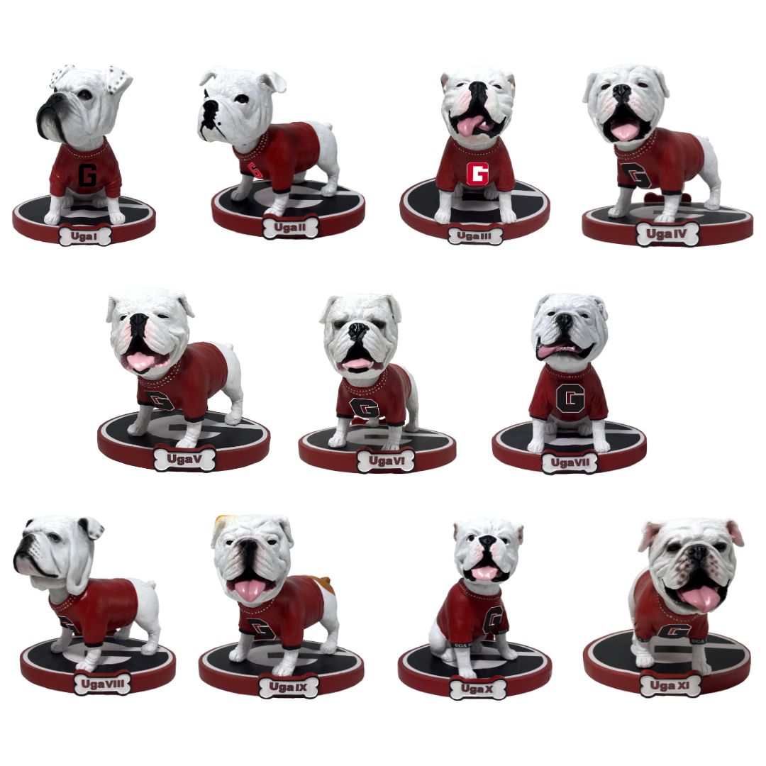Georgia Bulldogs Uga Bobble Head Series - All 11 Uga's