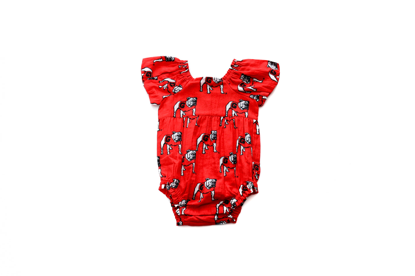 The Georgia Bulldogs Puff Sleeve Onesie