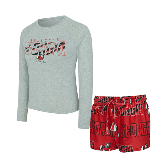 UGA Shuffle Ladies' LS Top & Short Set