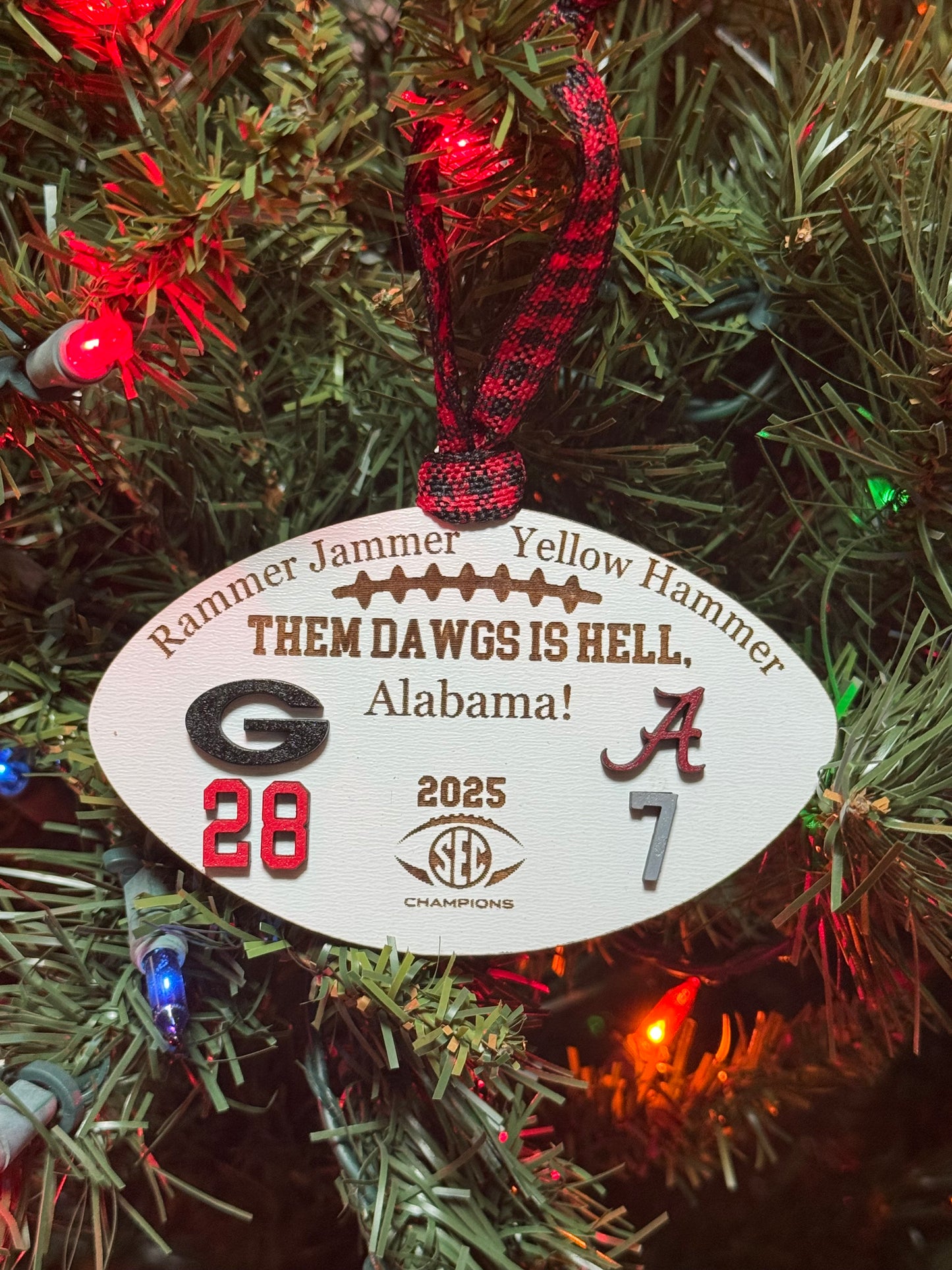Georgia 2025 SEC Champions Ornament
