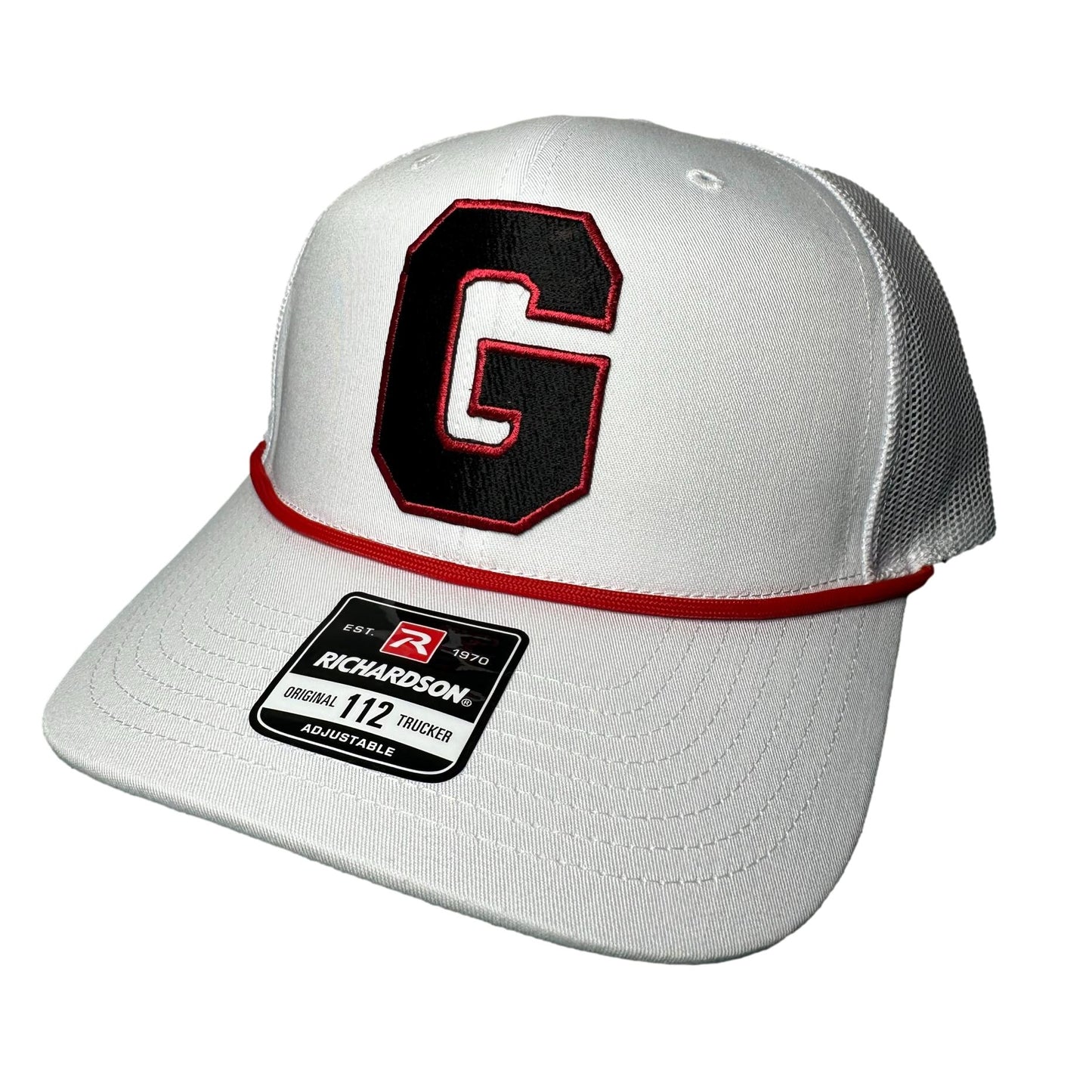 UGA Richardson 112 Trucker Hat – Block G Patch with Red Trim