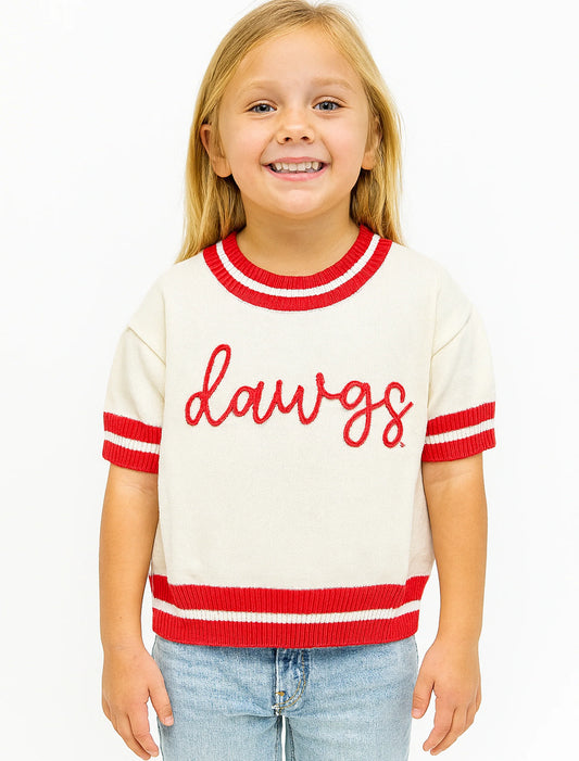 The Girls Embroidered Varsity Sweater | Georgia
