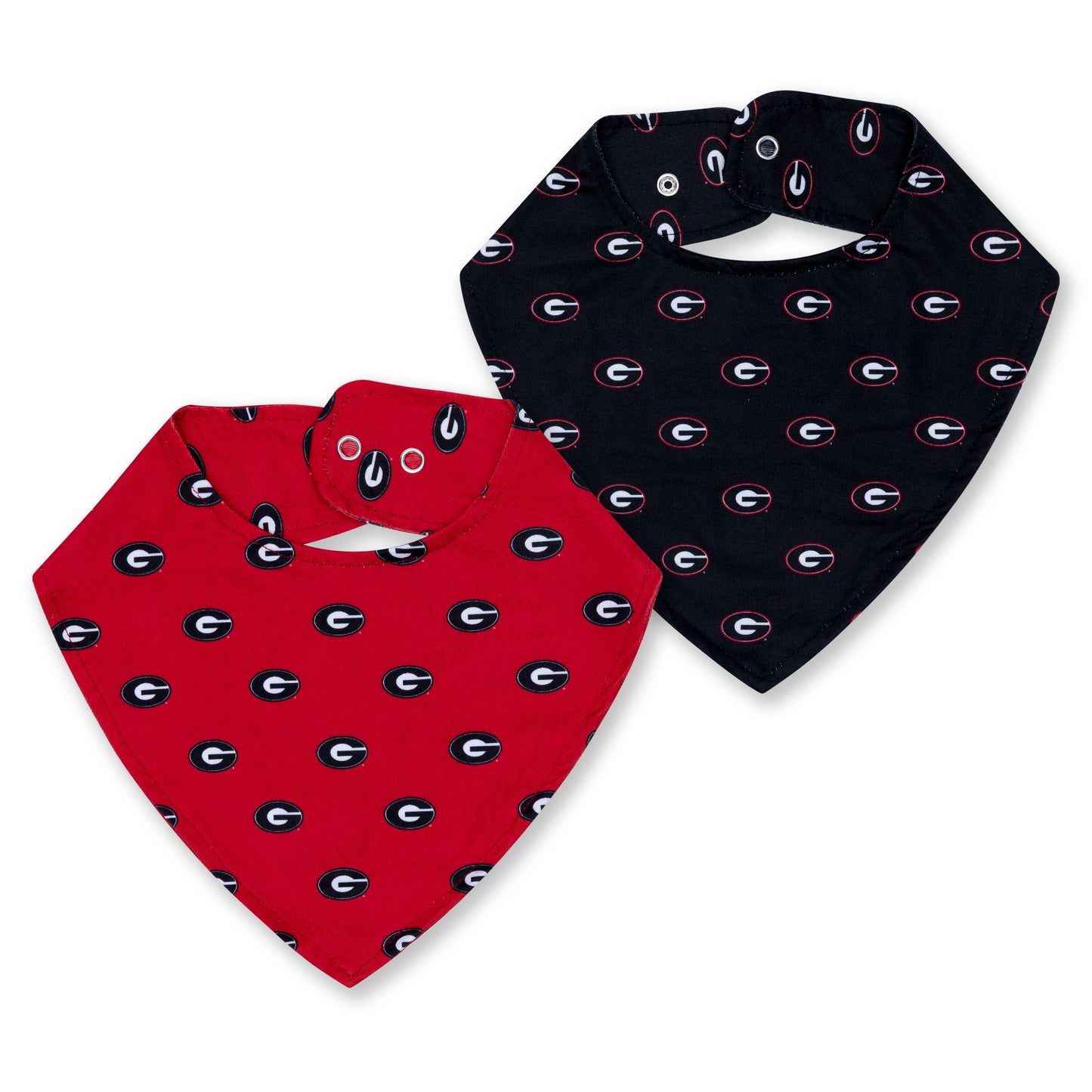 Georgia Bulldog All Over Logo 2-Pack Bibs