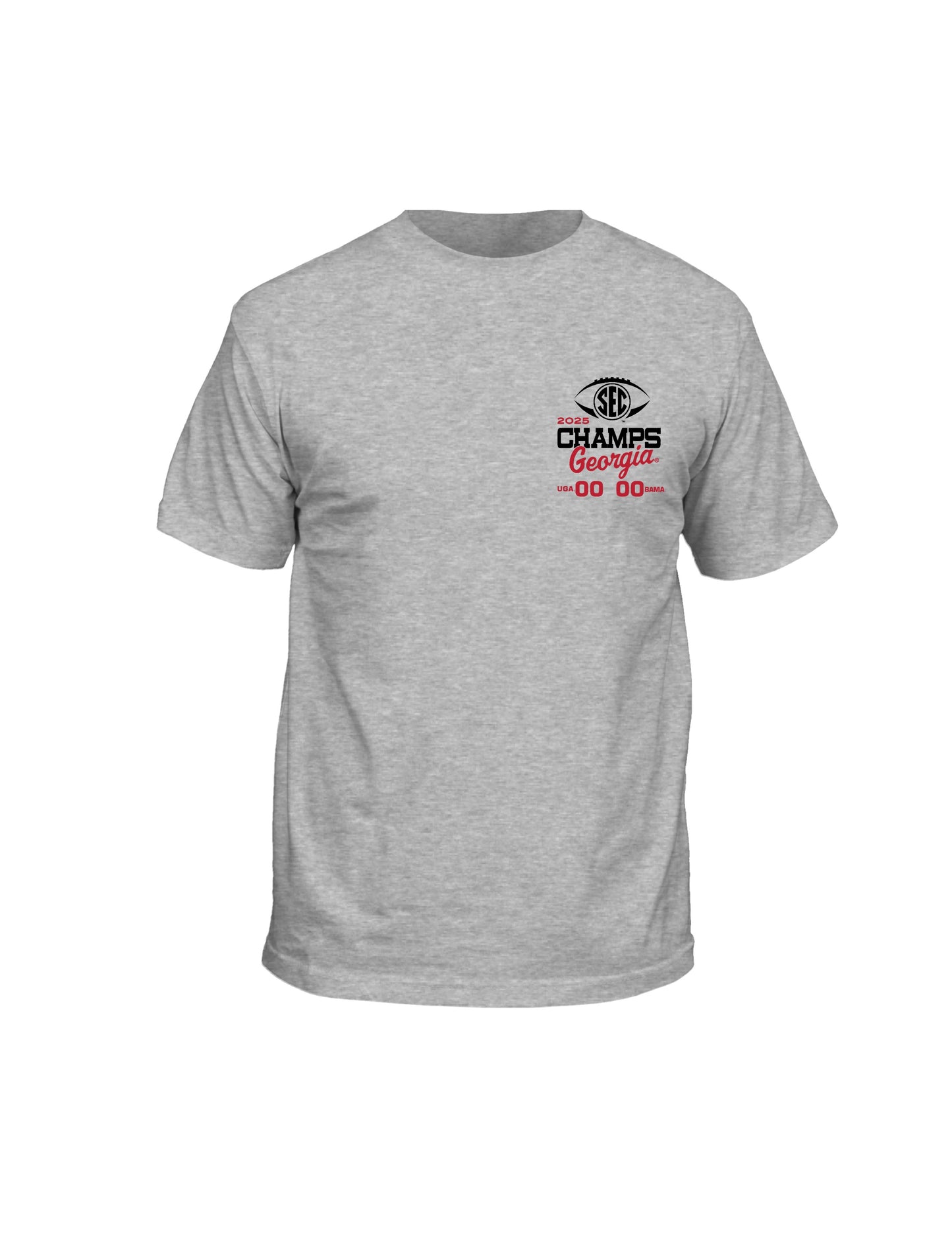 Georgia SEC Champs 2025 Sport Grey Trophy T-Shirt