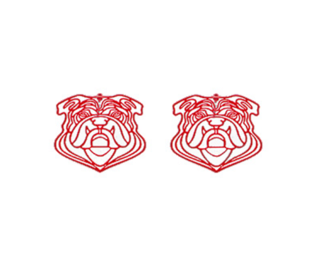 Bulldog Filigree Earrings