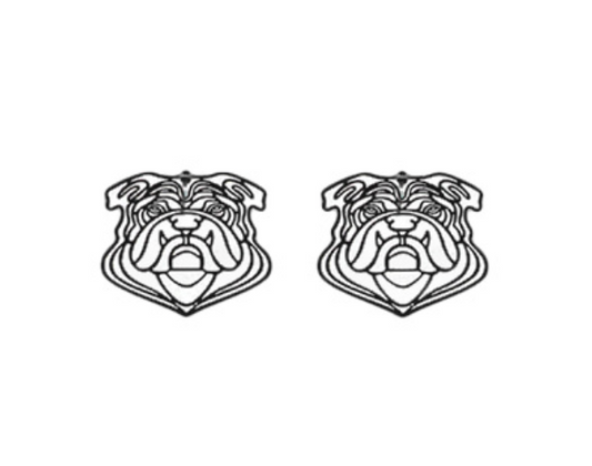 Bulldog Filigree Earrings