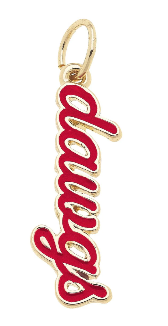 Georgia Bulldogs Enamel Script Charm