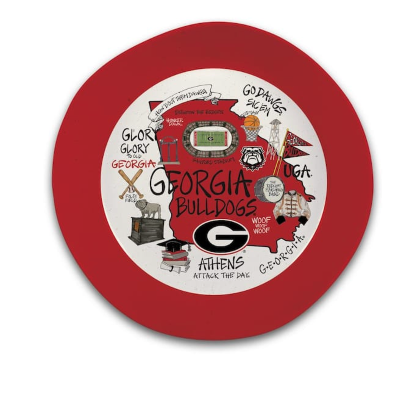UGA Magnolia Lane Attack the Day Serving Bowl
