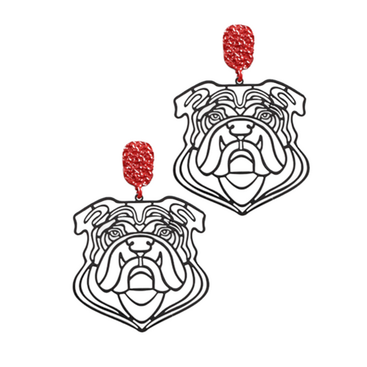 UGA Bulldog Earrings by The Clubhouse Athens: Show Your Bulldog Pride!