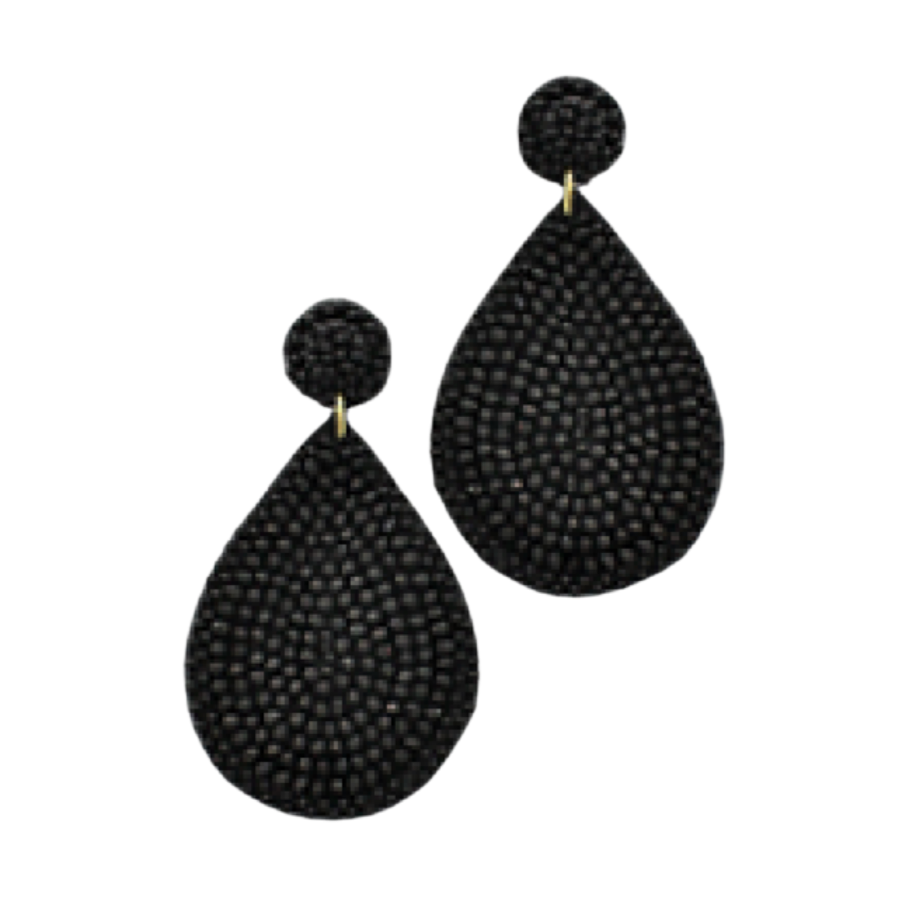 Glass Bead Teardrop Earrings