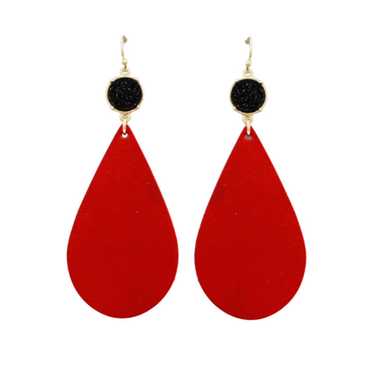 Druzy & Leather Earrings