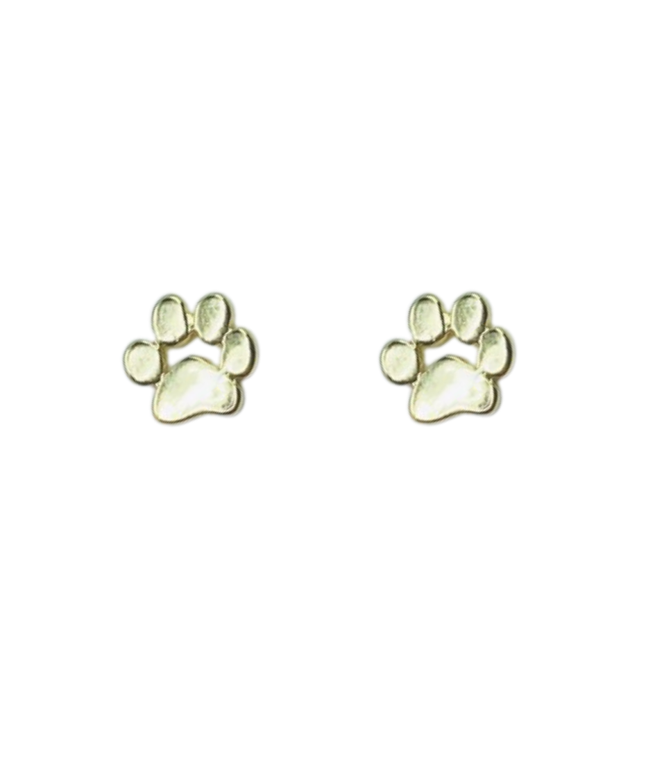 Gold Paw Earrings