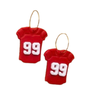 UGA #99 Clay Jersey Earrings