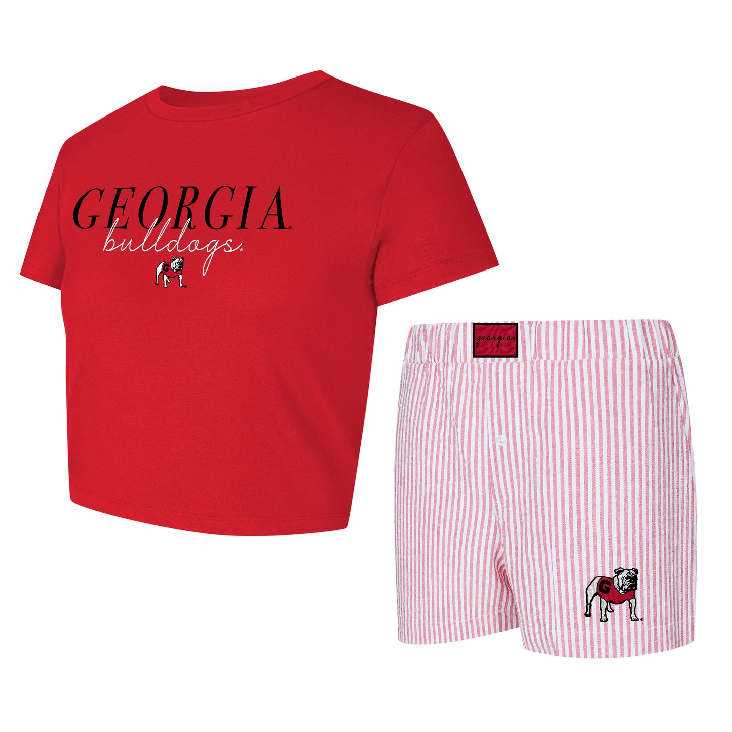 UGA Ladies Copeland Tee and Short Set