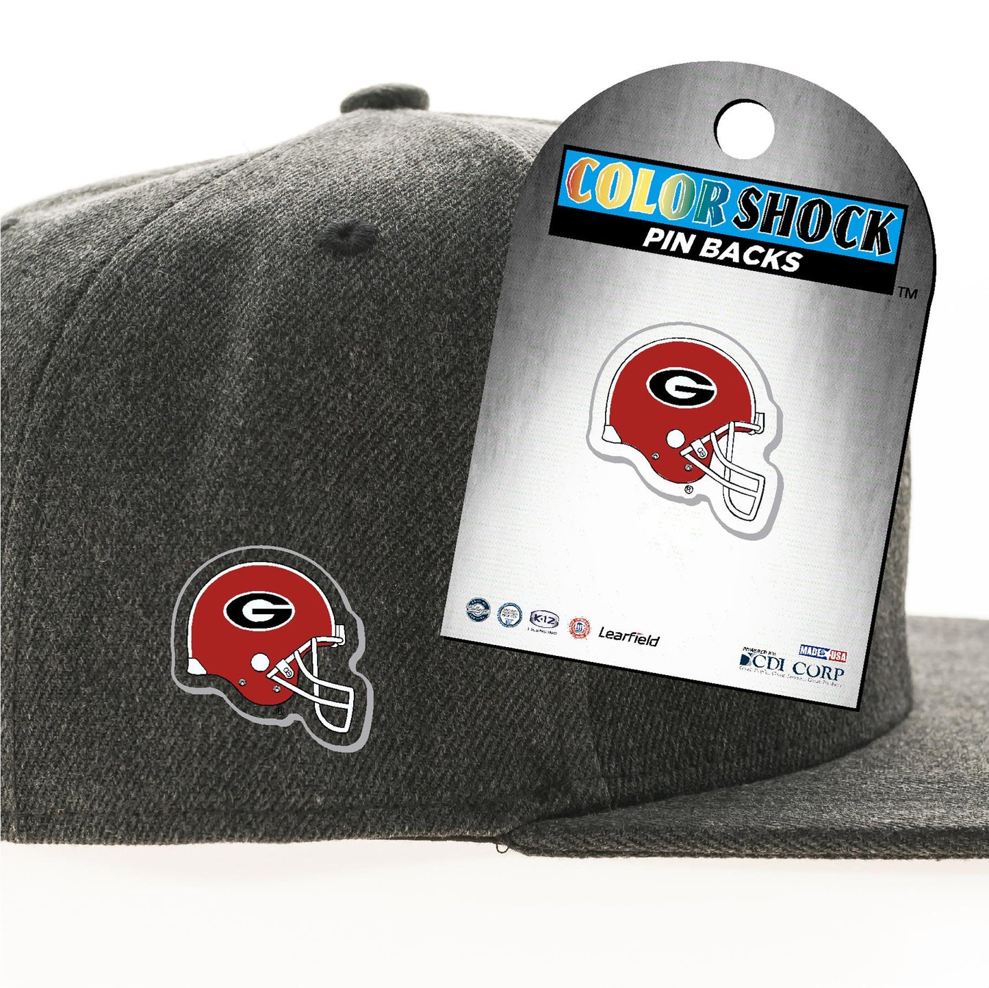 UGA Acrylic Pin Backs