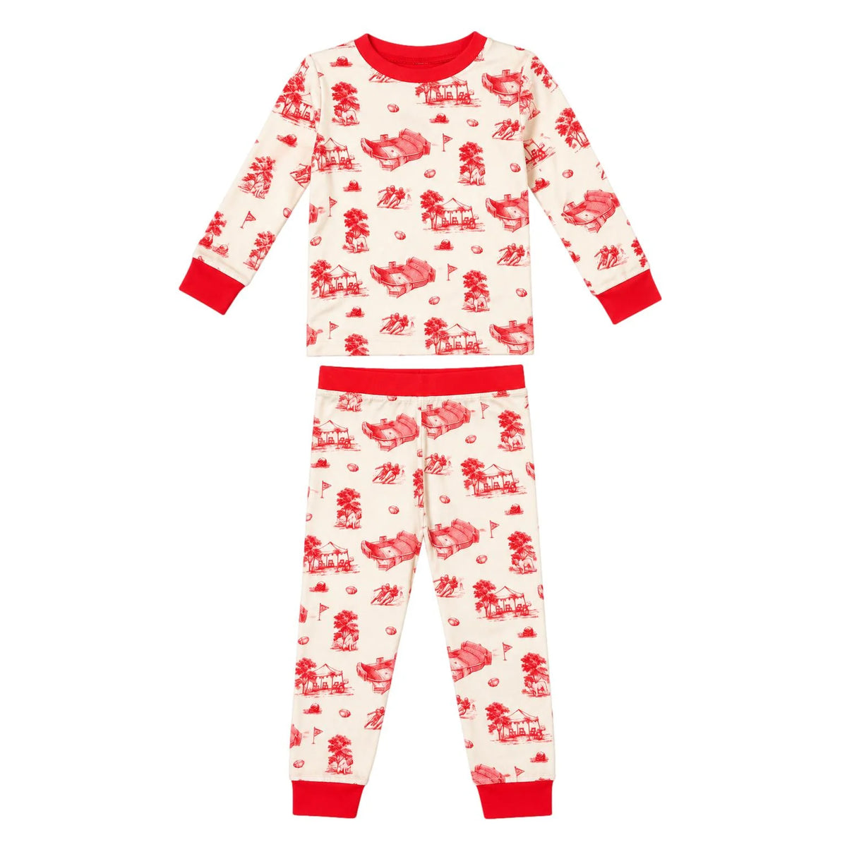 Bulldog Toile 2 Piece Bamboo Pajama Set
