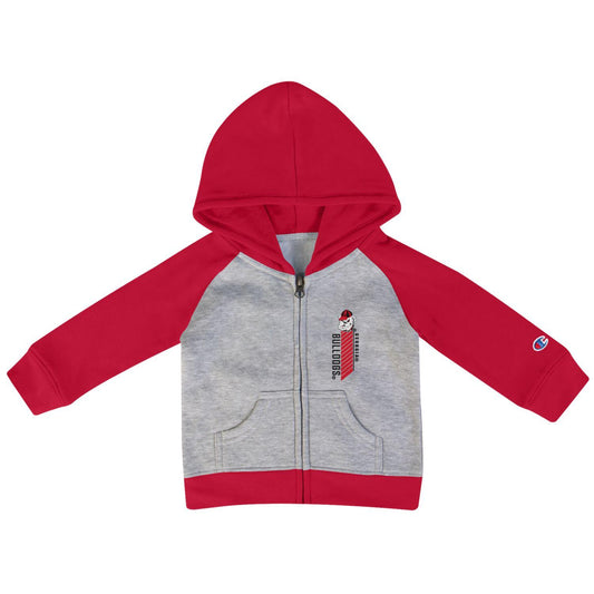 UGA Champion Infant Raglan Zip Hoodie