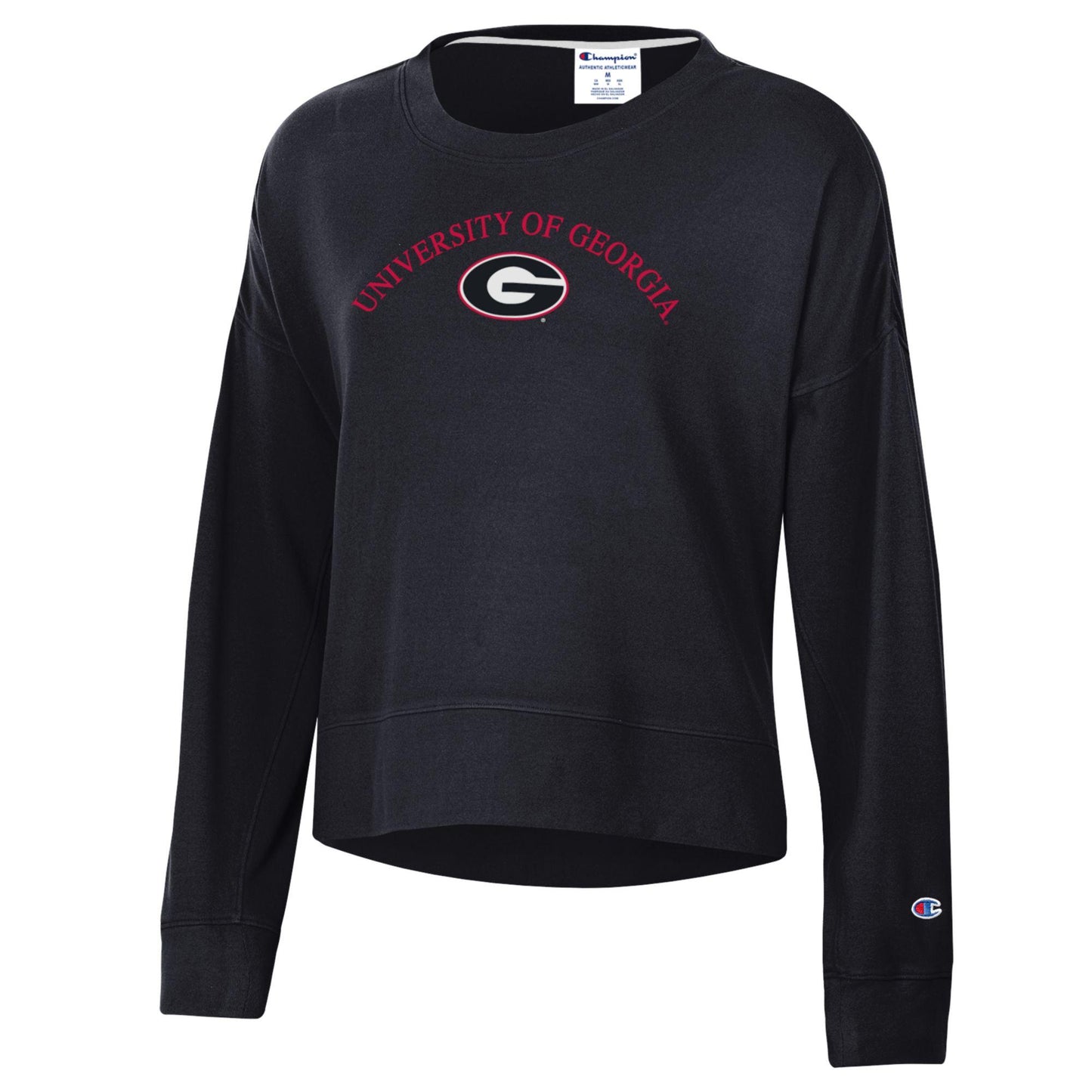 UGA Champion Ladies Sueded Soft Touch Crew