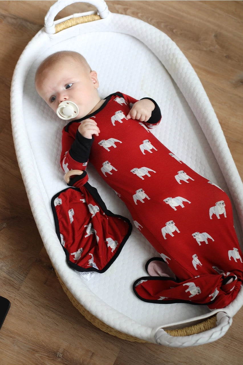 Bulldog Bamboo Knotted Gown