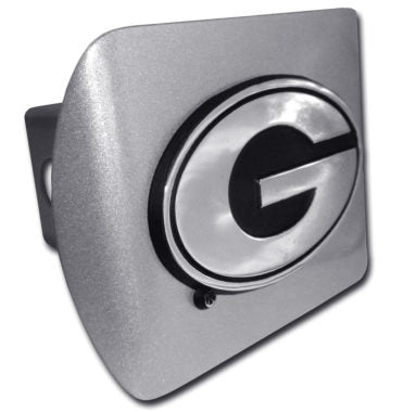 UGA Brushed Chrome Hitch Cover