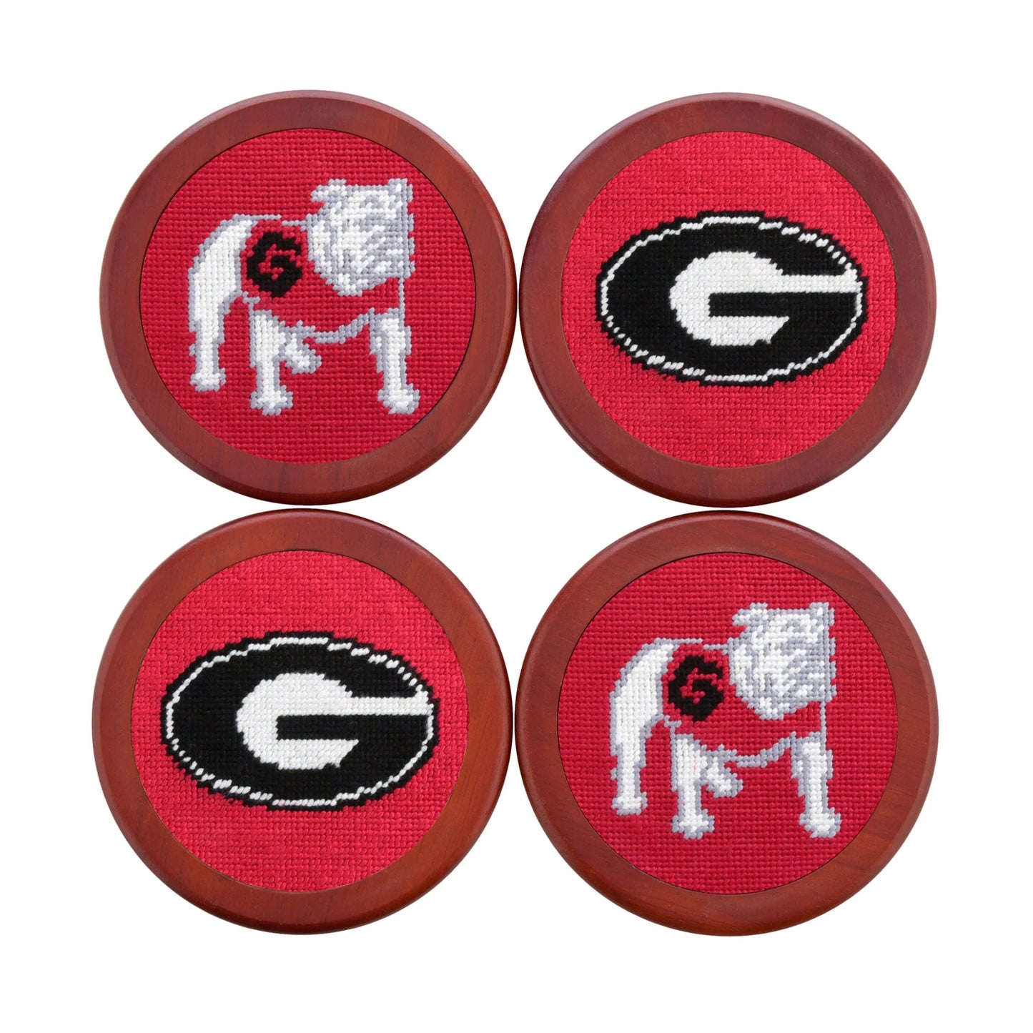 UGA Needlepoint Coaster Set