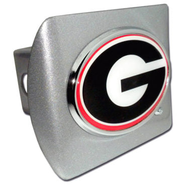 UGA Brushed Chrome Hitch Cover