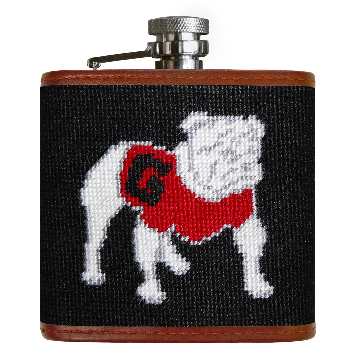 UGA Needlepoint Flask