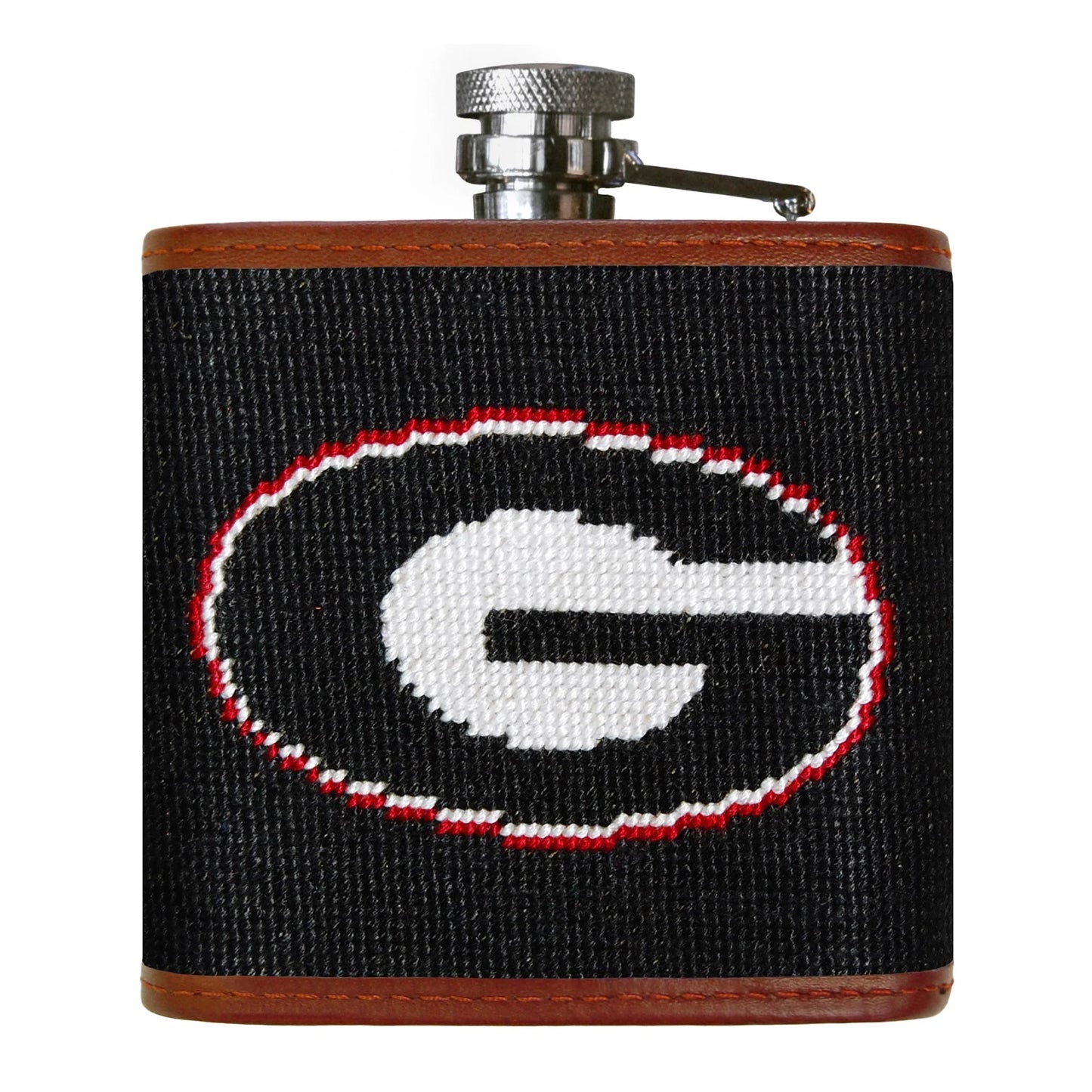 UGA Needlepoint Flask