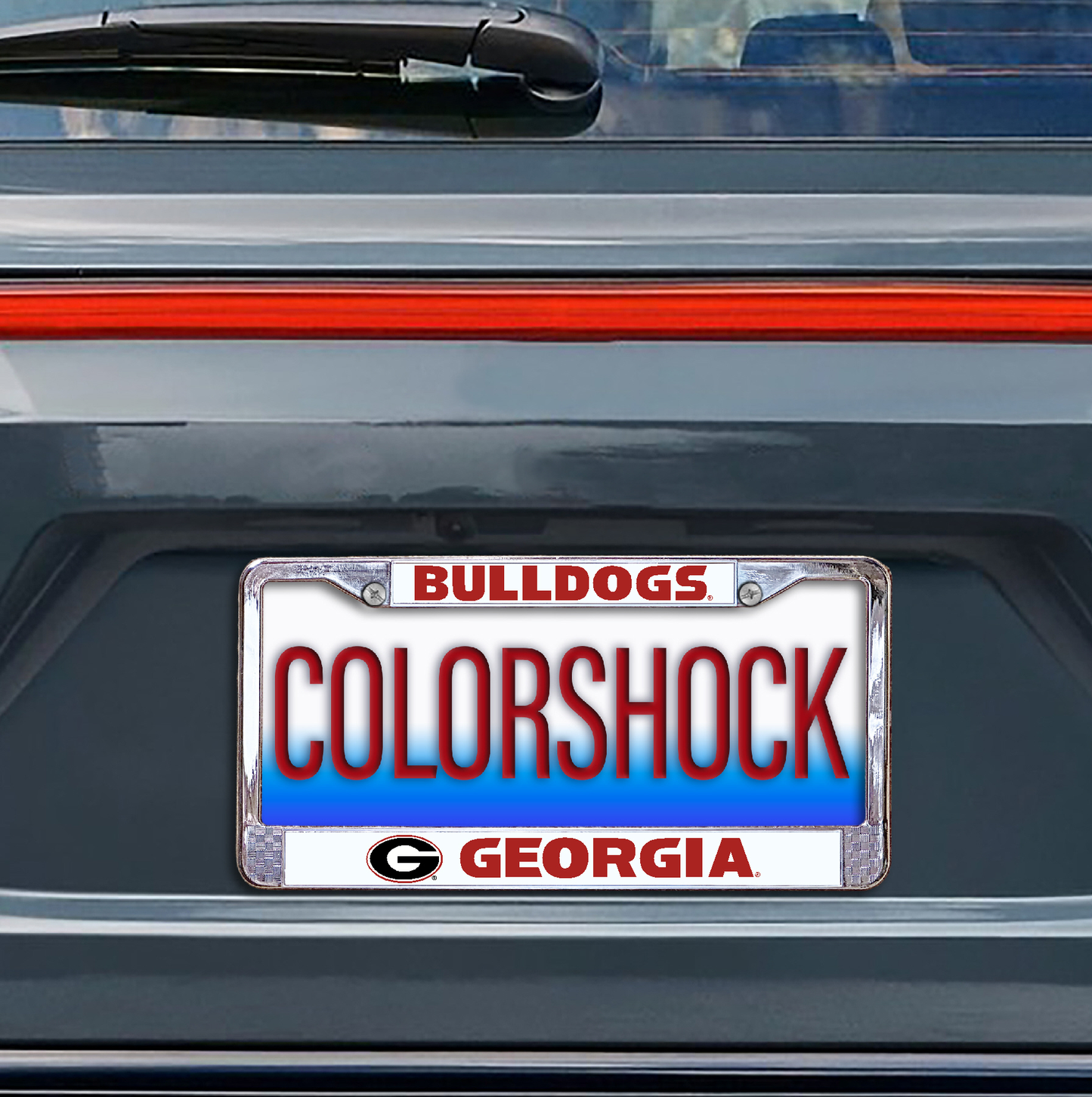UGA Metal Bulldogs License Plate Frame