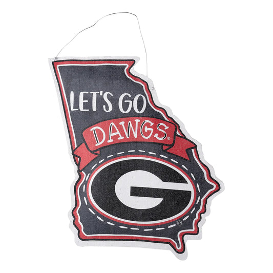 Glory Haus Burlap Lets Go Dawgs Hanging Decoration