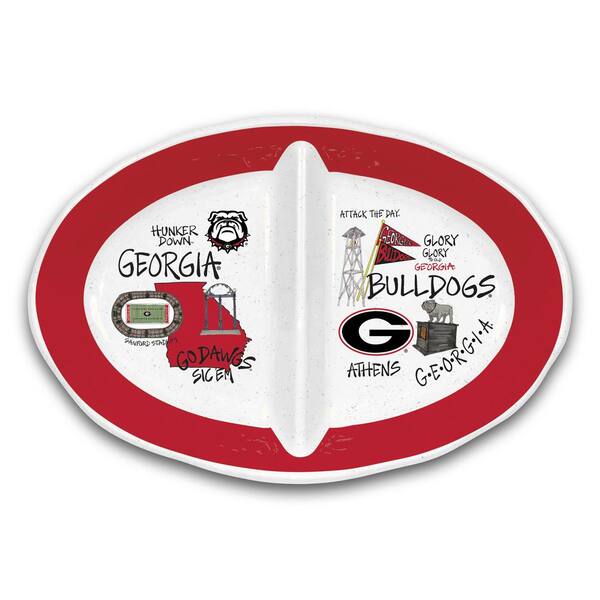 UGA Magnolia Lane Sectioned Melamine Platter