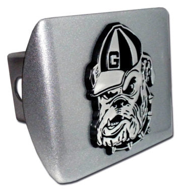 UGA Brushed Chrome Hitch Cover