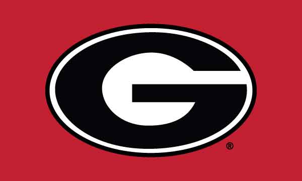 UGA Power G 3x5 Applique House Flag
