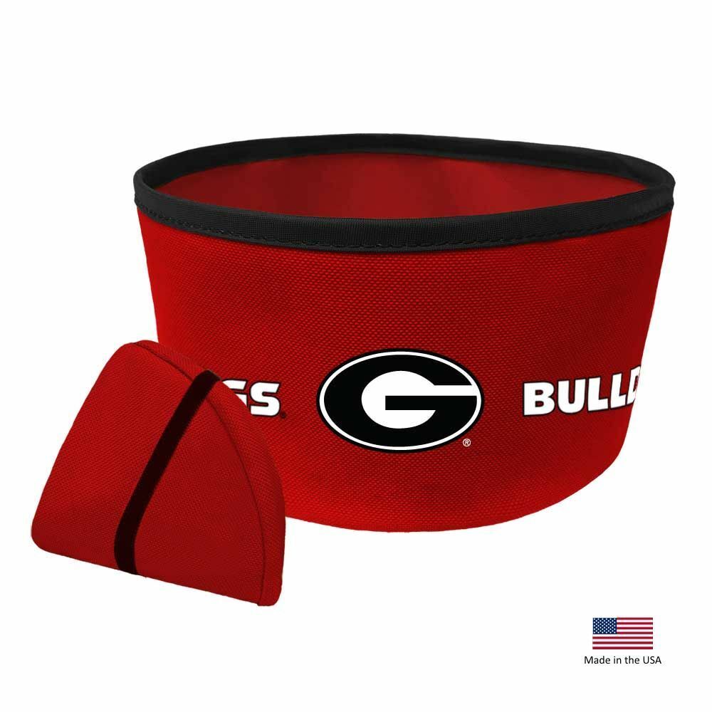 UGA Collapsible Dog Bowl