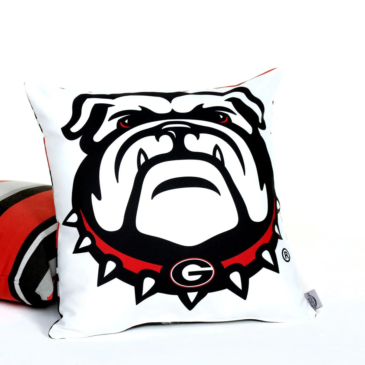 UGA New Bulldog Head Throw Pillow