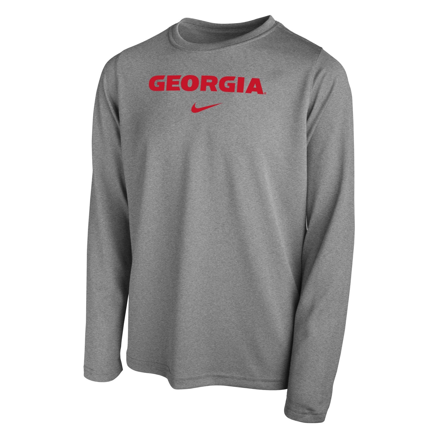 UGA Nike Youth Wordmark Legend LS Tee