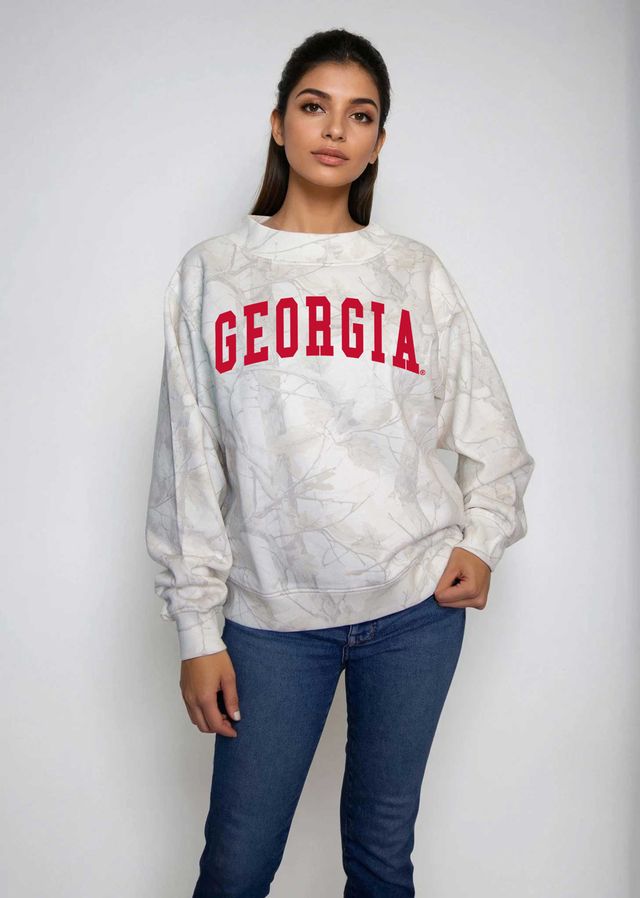 Georgia Faded Camo Oversized Mockneck