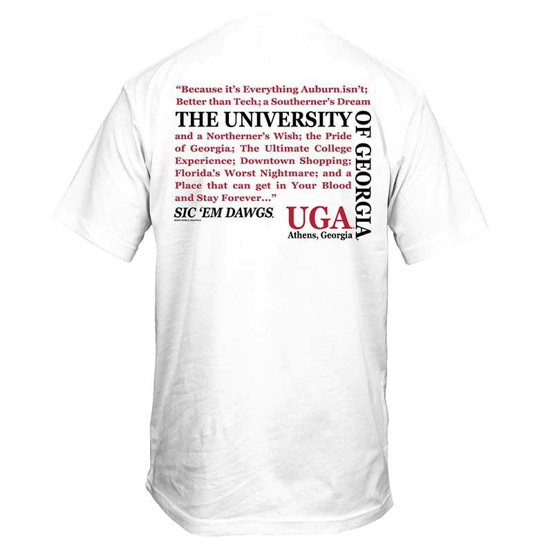 UGA Straight Tri-Blend Tee